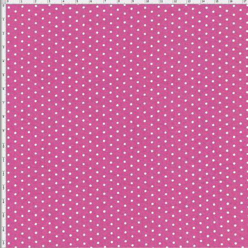 Tecido Estampado para Patchwork - 50025 Poá Pink Cor 23 (0,50x1,40)