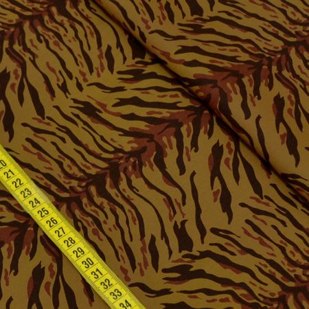 Tecido Estampado para Patchwork - Animal Print: Pele de Tigre Marrom (0,50x1,50)