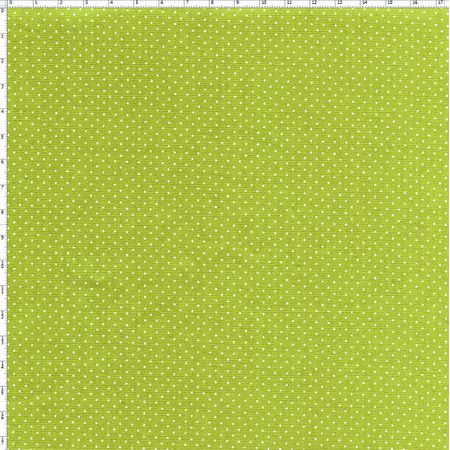 Tecido Estampado para Patchwork - Apples: Micro Poá Verde Folha (0,50x1,40)