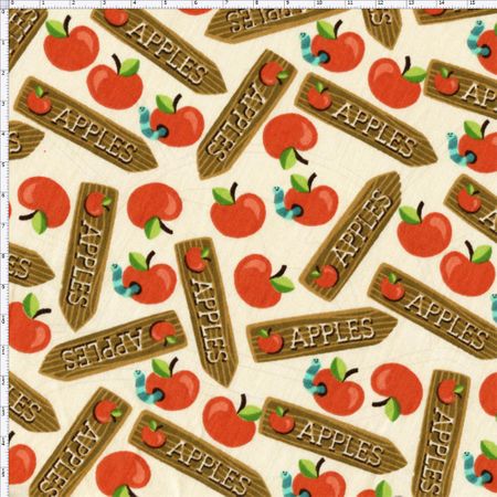 Tecido Estampado para Patchwork - Apples: Placas Apples (0,50x1,40)