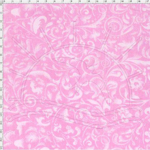 Tecido Estampado para Patchwork - Arabesco Rosa 1 Claro (0,50x1,40)