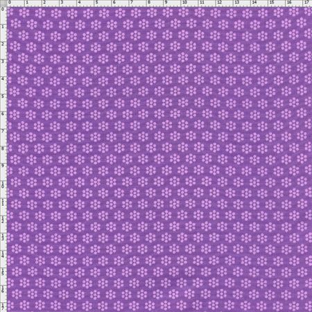 Tecido Estampado para Patchwork - Baltimore By Tais Favero - Floral Violeta (0,50x1,40)