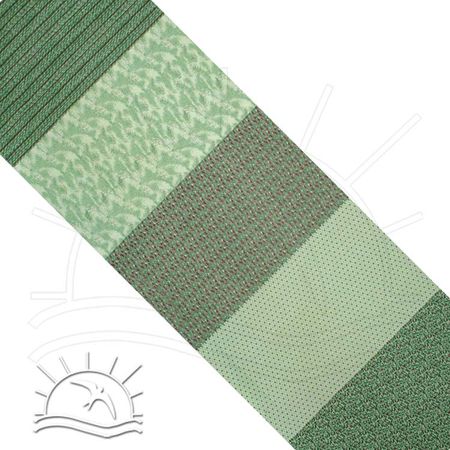 Tecido Estampado para Patchwork - Barrado Outono Verde (0,50x1,40)