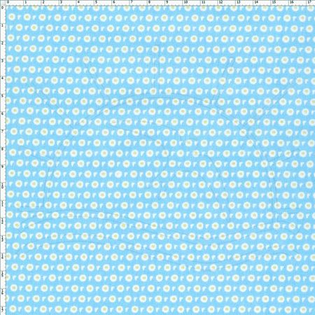 Tecido Estampado para Patchwork - BC016 Olhos Azul Cor 02 (0,50x1,40)