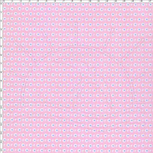 Tecido Estampado para Patchwork - BC016 Olhos Rosa Cor 01 (0,50x1,40)