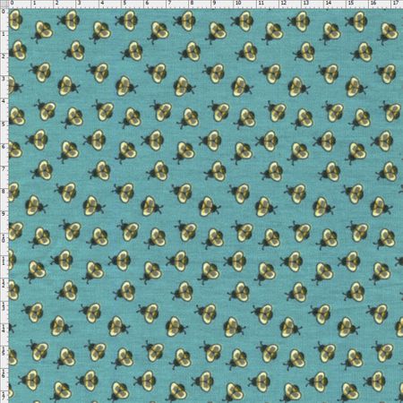 Tecido Estampado para Patchwork - Bee Buzz: Mini Bee Jade (0,50x1,40)