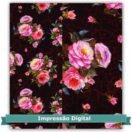 Tecido Estampado para Patchwork Bia Moreira - Arranjo de Rosas 17 (0,50x1,40)
