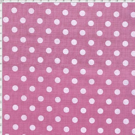 Tecido Estampado para Patchwork - Bola Rosa Queimado/Branco 07302/548 (0,50x1,40)
