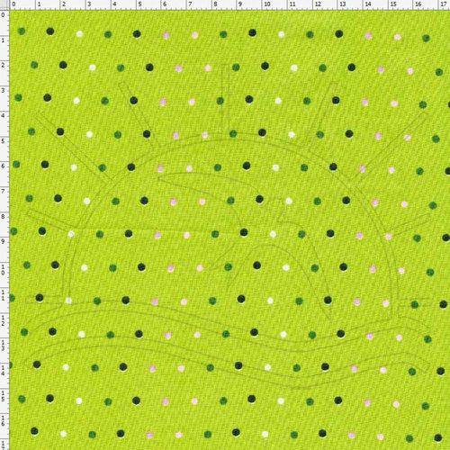 Tecido Estampado para Patchwork - Col. Poás Col. Fundo Verde Cor 01 LU025 (0,50x1,40)