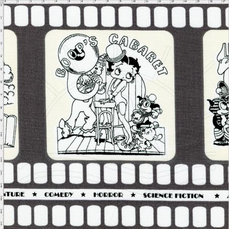 Tecido Estampado para Patchwork - Coleção Betty Boop Moveis (0,60x1,40)