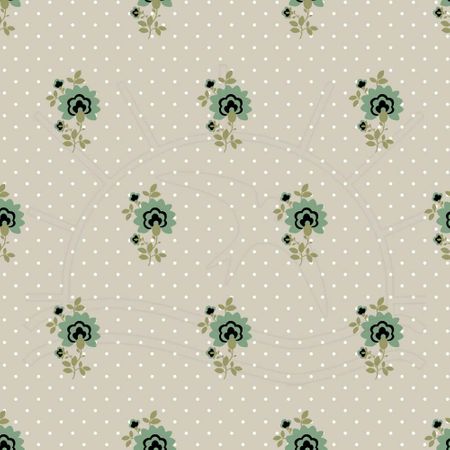 Tecido Estampado para Patchwork - Coleção Delicatesse Verde Mini (0,50x1,40)