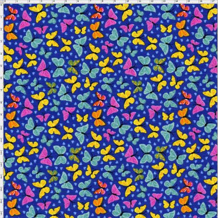 Tecido Estampado para Patchwork - Coleção Gracie Butterfly Cor 01 (0,50x1,40)