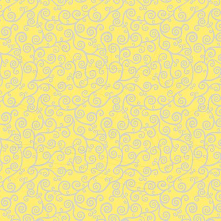 Tecido Estampado para Patchwork - Coleção Gris Caracol Cinza Fundo Amarelo (0,50x1,40)