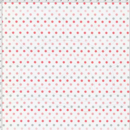 Tecido Estampado para Patchwork - Coleção Irmãos Coruja Multi Poá Rosa (0,50x1,40)