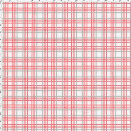 Tecido Estampado para Patchwork - Coleção Irmãos Coruja Xadrez Rosa (0,50x1,40)