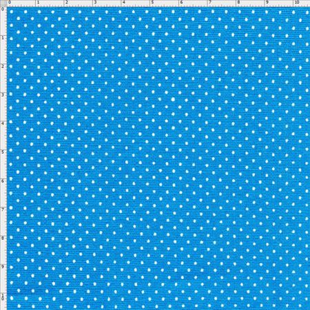 Tecido Estampado para Patchwork - Coleção Lhamas Micro Póa Azul Lima (0,50x1,40)