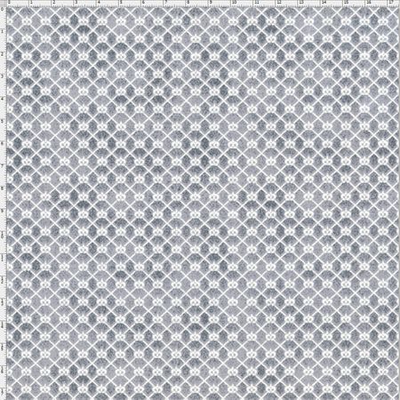 Tecido Estampado para Patchwork - Coleção Mini Elementos Coroa Cinza (0,50x1,40)
