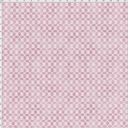 Tecido Estampado para Patchwork - Coleção Mini Elementos Coroa Lilac (0,50x1,40)