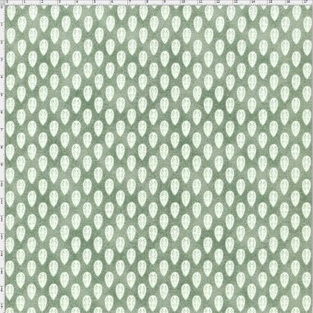 Tecido Estampado para Patchwork - Coleção Mini Elementos Folhinha Musgo (0,50x1,40)