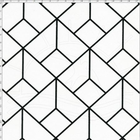 Tecido Estampado para Patchwork - Coleção Monochrome Square (0,50x1,40)