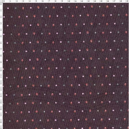 Tecido Estampado para Patchwork - Coleção Poás Coloridos FD Marrom Cor 04 LU025 (0,50x1,40)