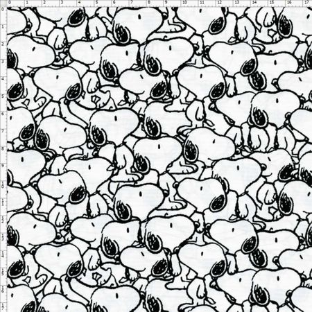 Tecido Estampado para Patchwork - Coleção Snoopy Full Fundo Branco (0,50x1,40)