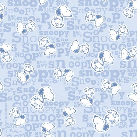 Tecido Estampado para Patchwork - Coleção Snoopy Mono Fundo Azul (0,50x1,40)