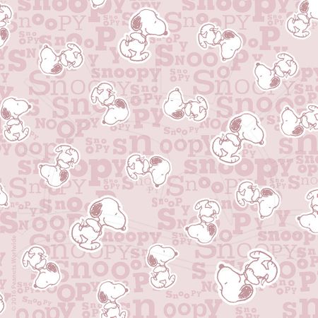 Tecido Estampado para Patchwork - Coleção Snoopy Mono Fundo Rose (0,50x1,40)
