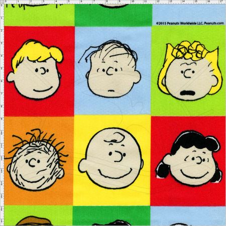Tecido Estampado para Patchwork - Coleção Snoopy Personagem Cor 04 (0,60x1,40)