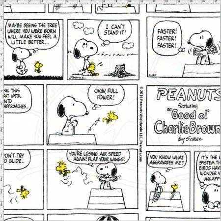 Tecido Estampado para Patchwork - Coleção Snoopy Quadrinhos Cor 03 (0,60x1,40)