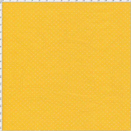 Tecido Estampado para Patchwork - Composê Poá Amarelo Cor 1608 (0,50X1,40)