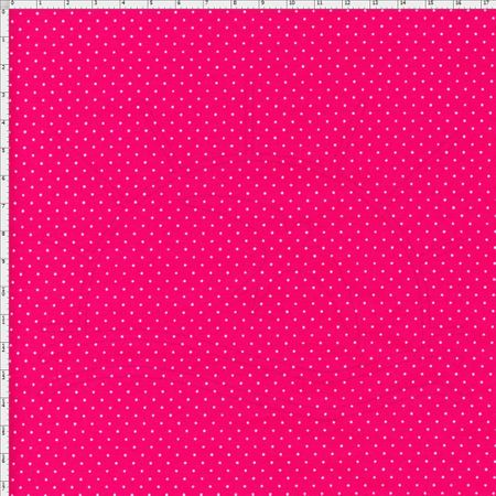 Tecido Estampado para Patchwork - Composê Poá Pink Cor 1598 (0,50X1,40)