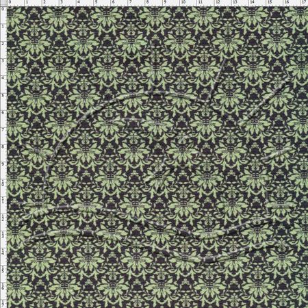 Tecido Estampado para Patchwork - Damask Tom Tom Verde Brumas - T03405 (0,50x1,40)