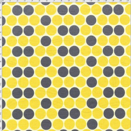 Tecido Estampado para Patchwork - Diamantes Amarelo Cor 1811 (0,50x1,40)