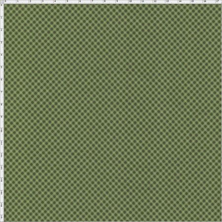 Tecido Estampado para Patchwork - Digital Coleção Sunbonnet Micro Xadrez Verde (0,50x1,40)