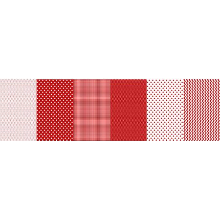 Tecido Estampado para Patchwork - Faixa Criativa Poá Vermelho (0,50x1,40)