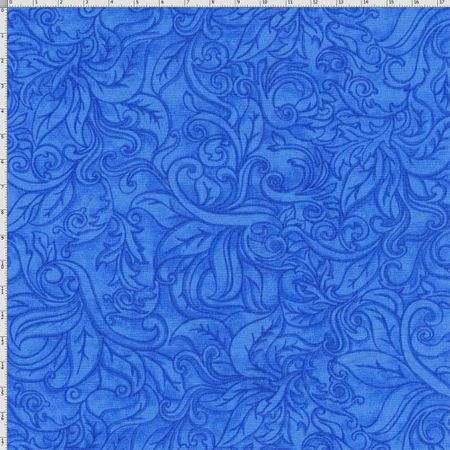 Tecido Estampado para Patchwork - Fantasia Airton Spengler: Relevo Azul Royal (0,50x1,40)