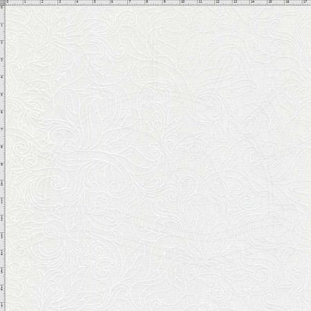 Tecido Estampado para Patchwork - Fantasia Airton Spengler: Relevo Branco (0,50x1,40)