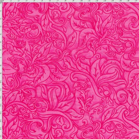 Tecido Estampado para Patchwork - Fantasia Airton Spengler: Relevo Pink (0,50x1,40)
