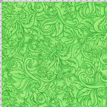 Tecido Estampado para Patchwork - Fantasia Airton Spengler: Relevo Verde (0,50x1,40)