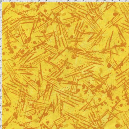 Tecido Estampado para Patchwork - Fantasia Airton Spengler: Textura Amarelo (0,50x1,40)