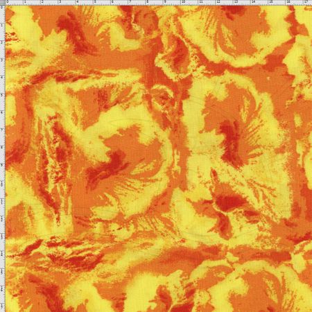 Tecido Estampado para Patchwork - Fantasia Airton Spengler: Waves Amarelo (0,50x1,40)
