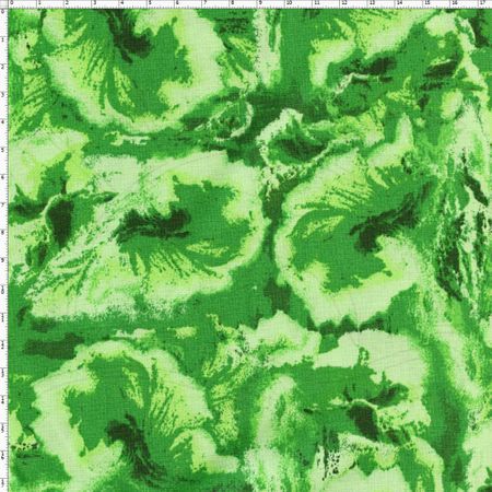 Tecido Estampado para Patchwork - Fantasia Airton Spengler: Waves Verde (0,50x1,40)