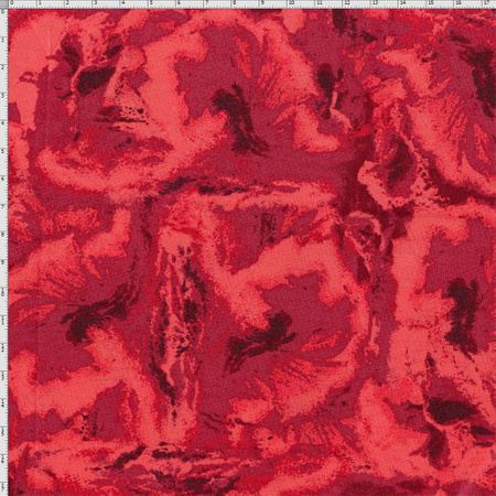 Tecido Estampado para Patchwork - Fantasia Airton Spengler: Waves Vermelho (0,50x1,40)