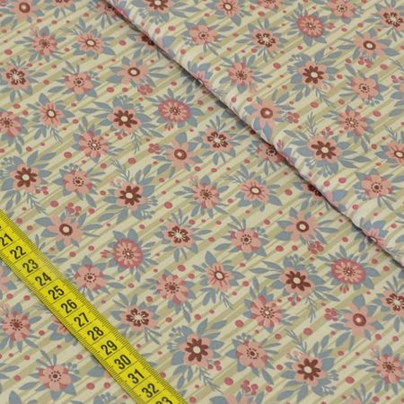 Tecido Estampado para Patchwork - Fashion Floral: Fashion Floral Vanilla (0,50x1,40)