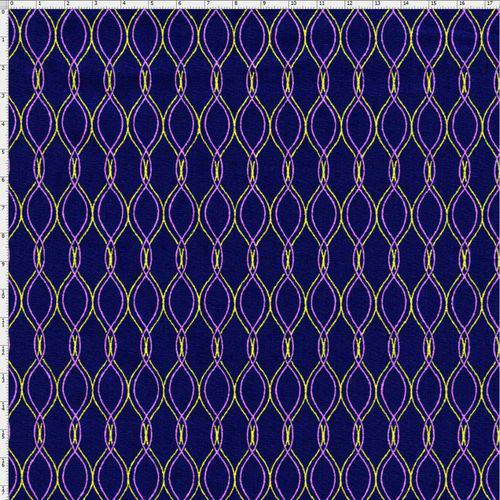 Tecido Estampado para Patchwork - Filestes Prisma Azul 40053 Cor 02 (0,50x1,40)