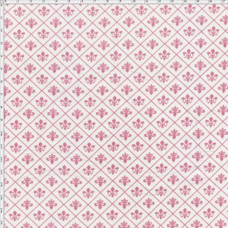Tecido Estampado para Patchwork - Flor de Lis Miuda Fundo Bege Cor 05 (0,50x1,40)