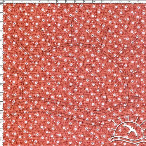 Tecido Estampado para Patchwork - Floral Miúdo Bordô 01 (0,50x1,40)
