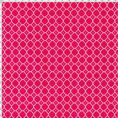 Tecido Estampado para Patchwork - Floral Veneza Pink e Cinza Cor 1951 (0,50x1,40)