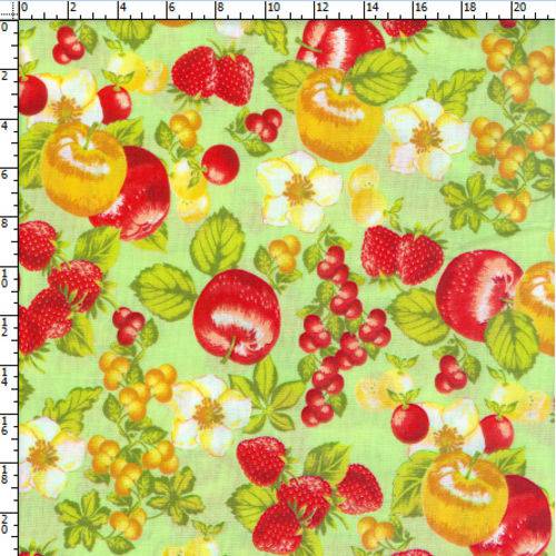 Tecido Estampado para Patchwork - Frutas (0,50x1,40)
